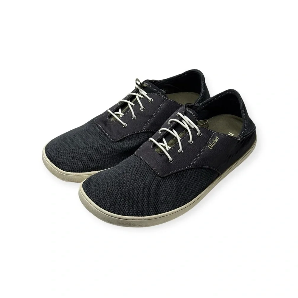 OluKai ʊ Nohea Moku Boat Shoe Drop In Heel Sneaker ʊ Black ʊ 12M 45 ʊ Wet Dry